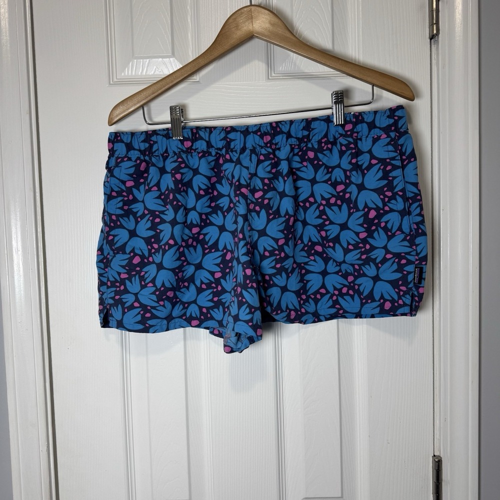 Patagonia Shorts Womens Dolomite Blue Pollen Confetti Barely Baggies‎ 2 in XL